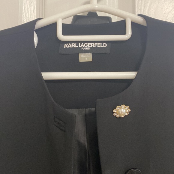 Karl Lagerfeld Black Suit Jacket - Picture 2 of 8
